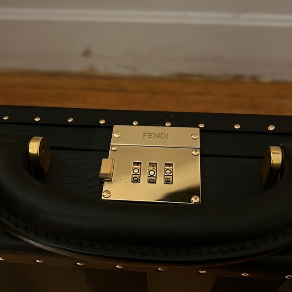 Fendi vintage unisex FF Pequin logo monogram trunk briefcase bag - Picture 8 of 13